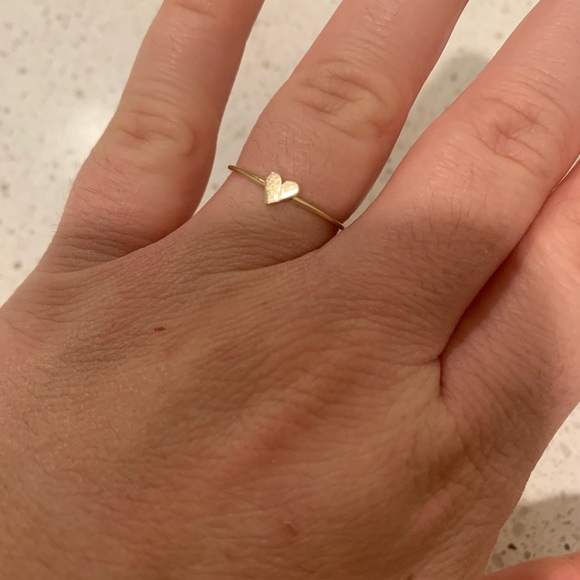 Made by Mary | Solid 14k Gold Heart Stacking Ring 💛 - Picture 6 of 6